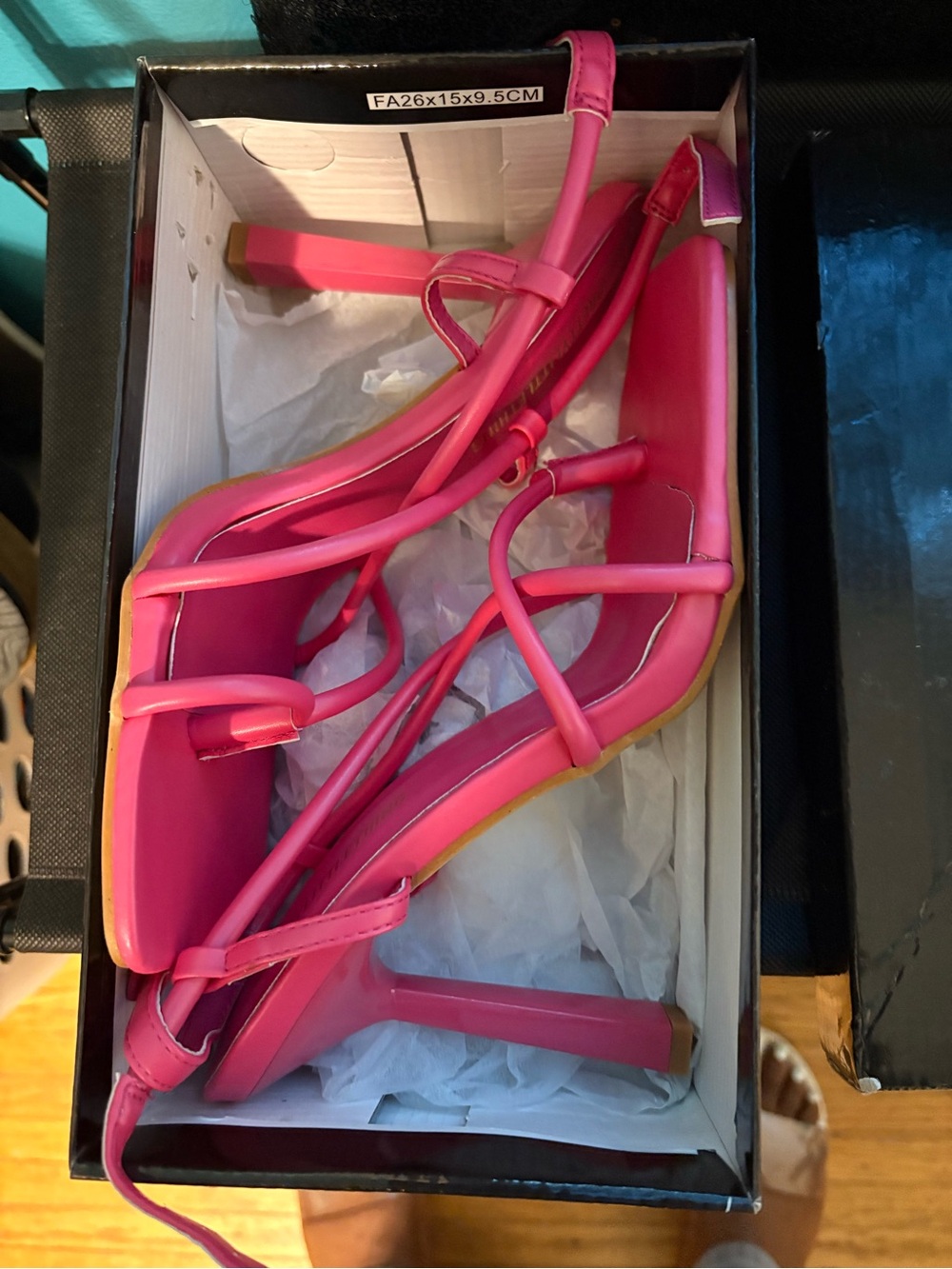 PrettyLittleThing Vibrant Pink Strappy Heeled Sandals